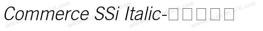 Commerce SSi Italic字体转换